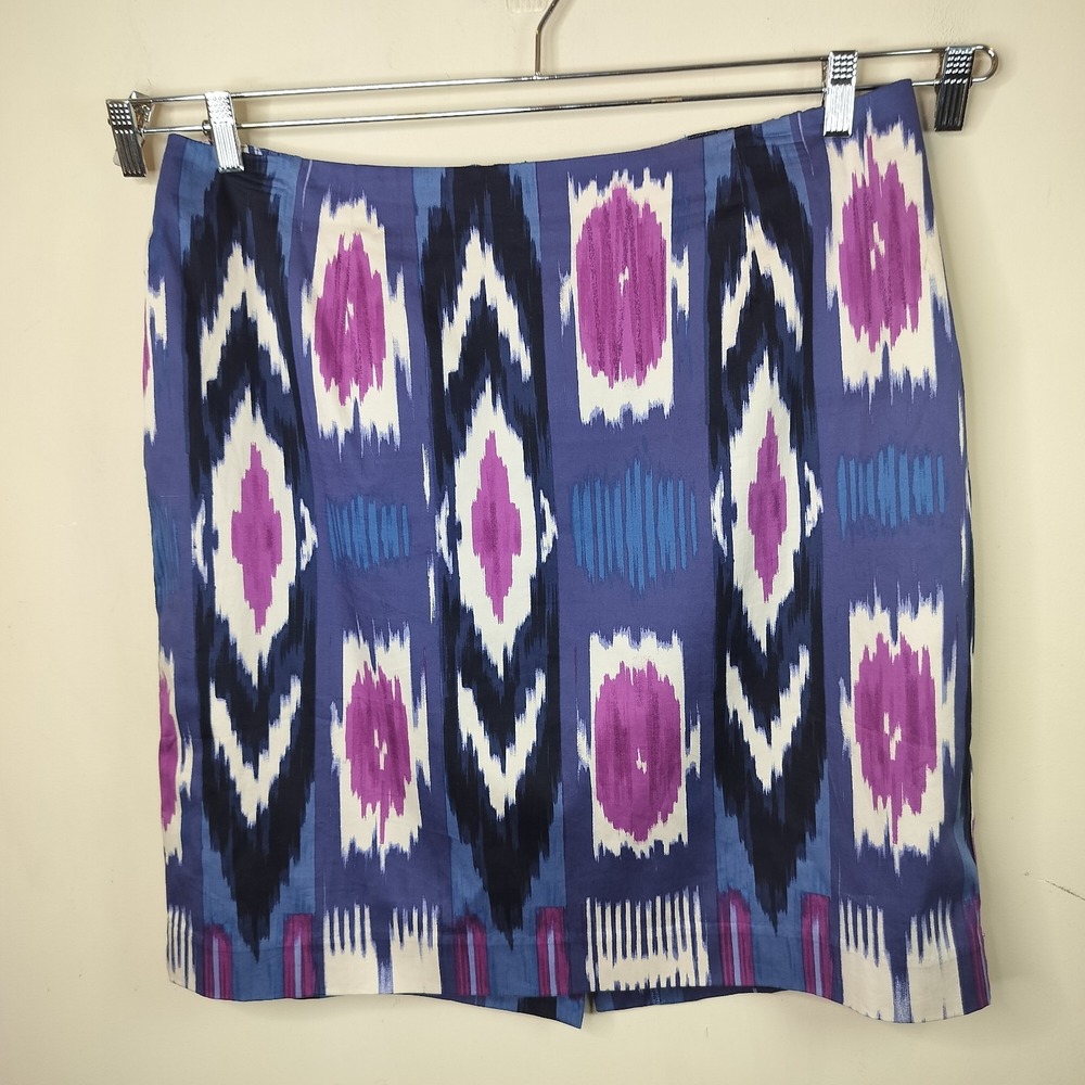 Talbots Pencil‎ Skirt Ikat Cotton Stretch